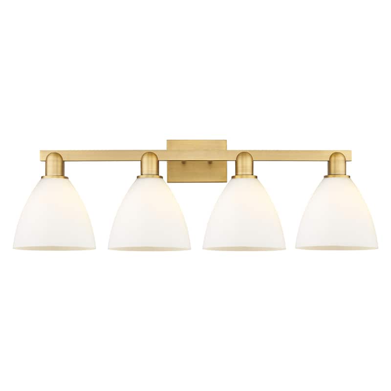 Innovations Lighting Endless Possibilities Arcadia - Bristol - 4 Light 35" Bath Vanity Light - Brushed Brass/Matte White