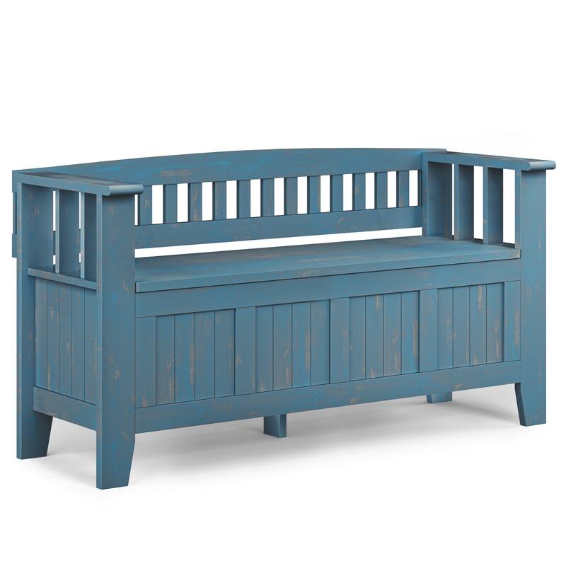 WYNDENHALL Normandy Solid Wood 48" Wide Storage Bench & 36" Wide Storage Cabinet