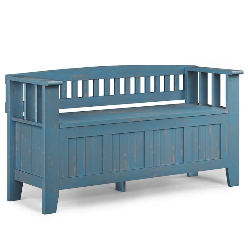 WYNDENHALL Normandy Solid Wood 48-inch Entryway Storage Bench