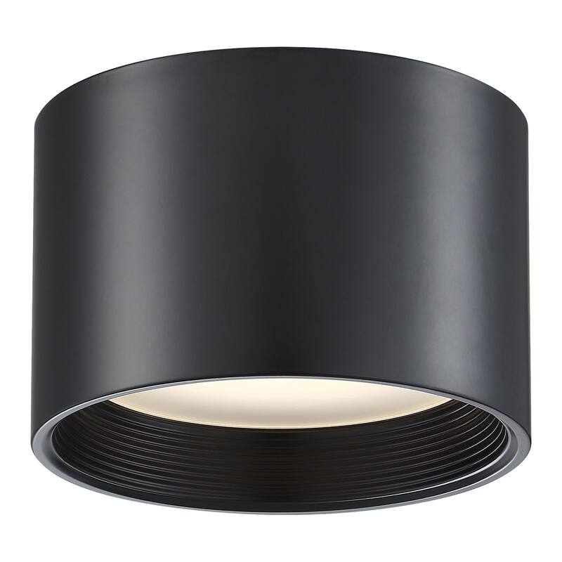 Reel 1-light Black LED Large Flush Mount - Black