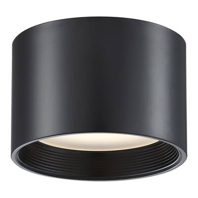 Reel 1-light Black LED Large Flush Mount