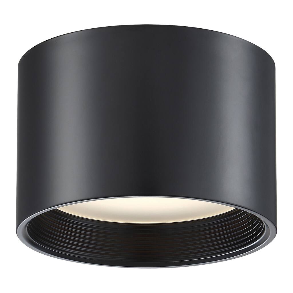 Reel 1-light Black LED Large Flush Mount