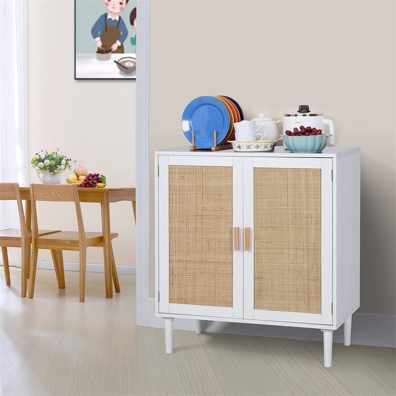 Sideboard Buffet CabinetKitchen Storage Cabinet - 15.8"D x 31.5"W x 34.6"H