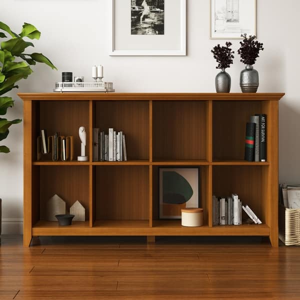 Wyndenhall Normandy Solid Wood 33 Inch X 57 Inch Rustic 8 Cube Storage Sofa Table 57 W X 15 75 D X 33 H On Sale Overstock 12203118