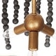 preview thumbnail 8 of 7, Coasa Boho 3-light Beads Drum Chandelier Vintage Glam Black Gold Dining Room Lighting - D17'' x H84''