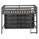 preview thumbnail 20 of 20, Space Saving Design Twin Size Loft Bed with 8 Open Storage Shelves and Built-in Ladder
