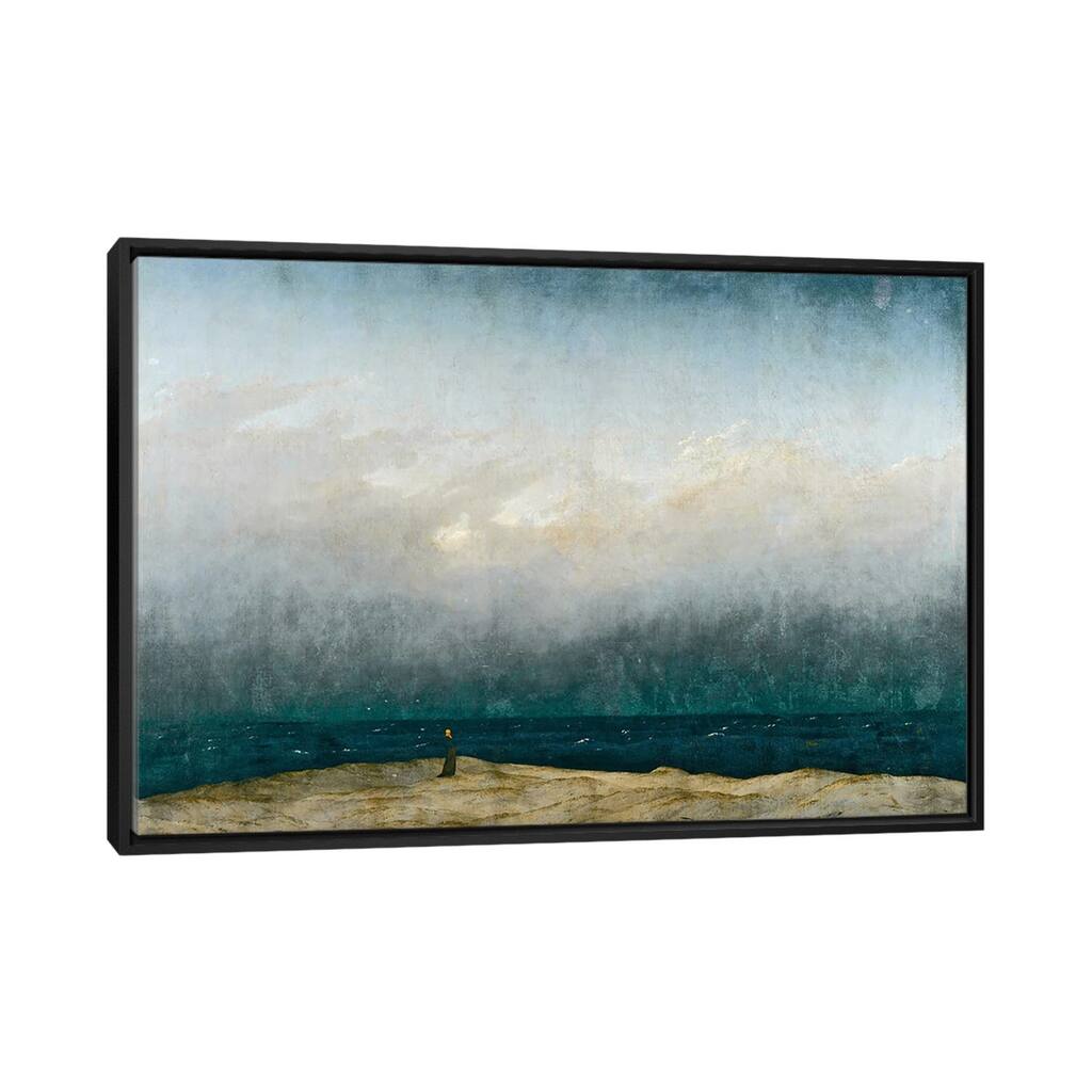 iCanvas "Monk by sea, 1809 " by Caspar David Friedrich Framed Canvas Print