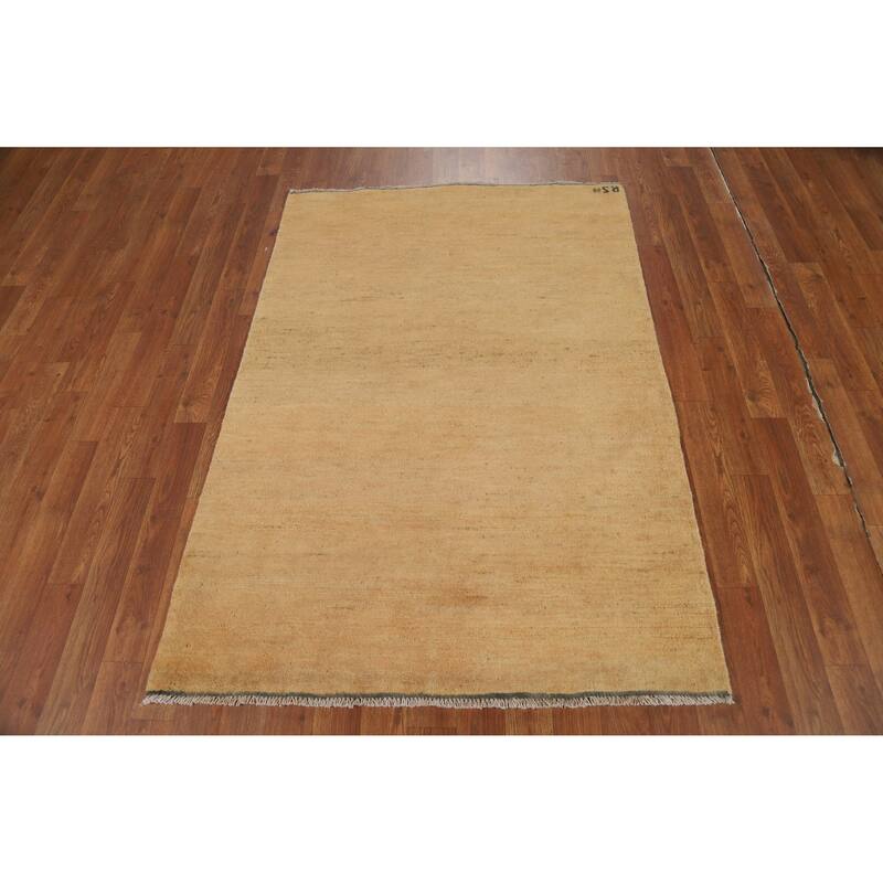 Modern Gabbeh Oriental Foyer Rug Handmade Tribal Wool Carpet - 3'5"x 4'10"