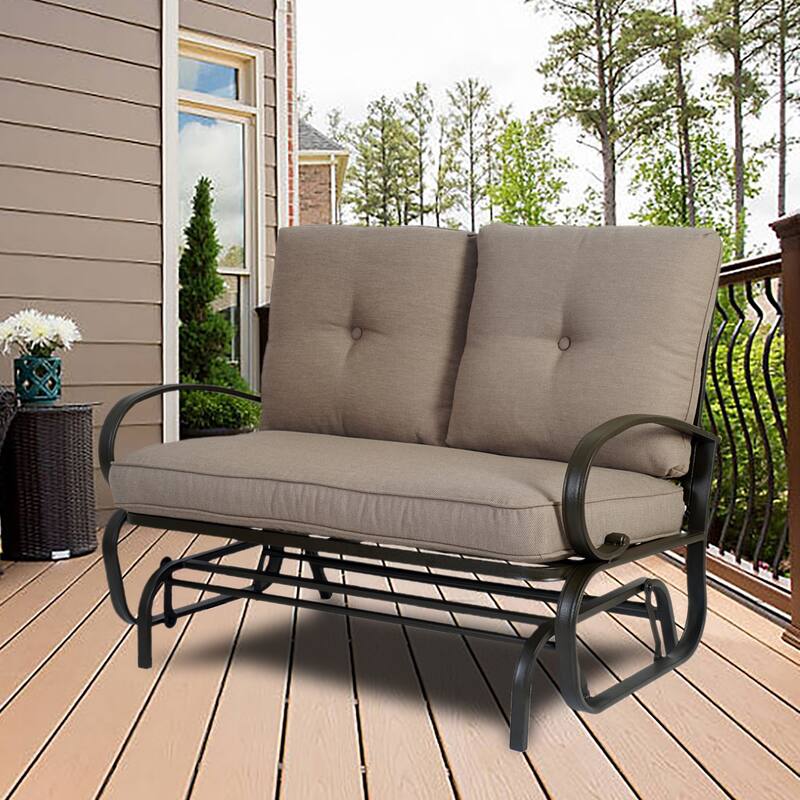 Kozyard Cozy Two Rocking Love Seats Glider Swing Bench/Rocker