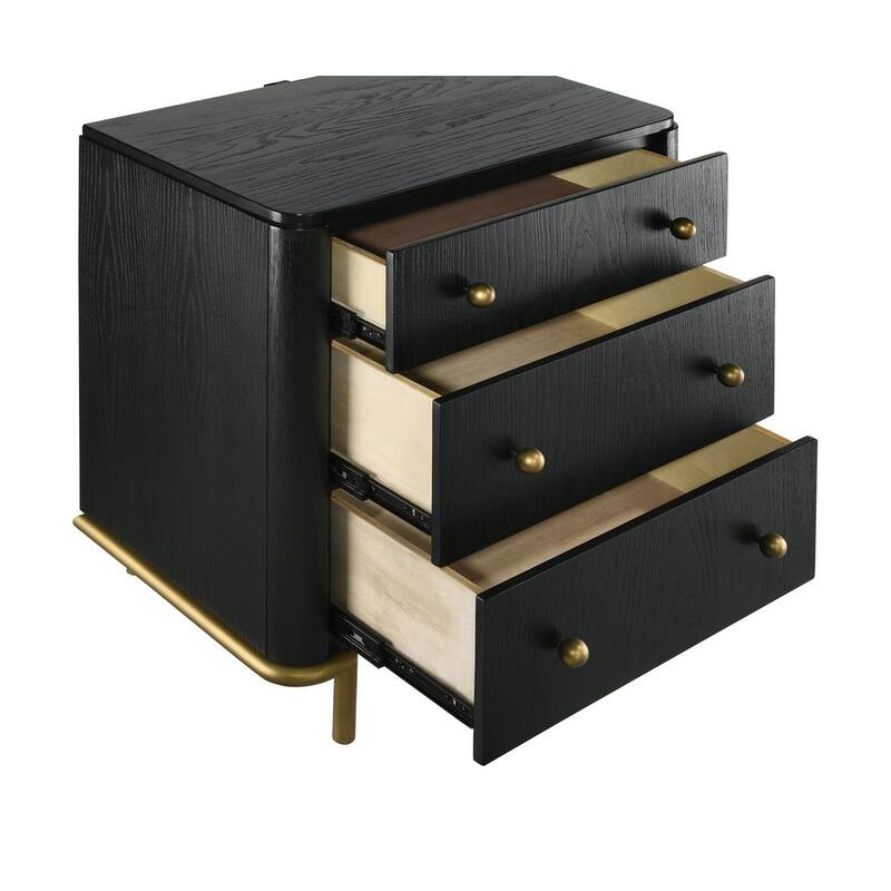 Anser Black and Natural 5-piece Bedroom Set