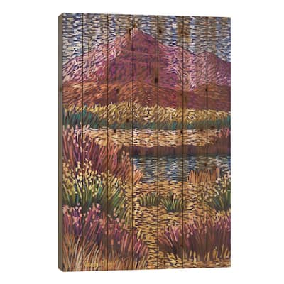 Fall Cristo Rey Print On Wood by Candy Mayer - Multi-Color