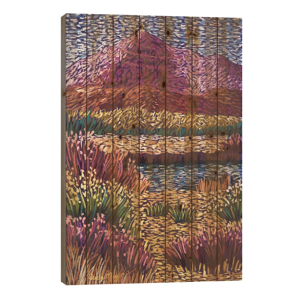Fall Cristo Rey Print On Wood by Candy Mayer - Multi-Color