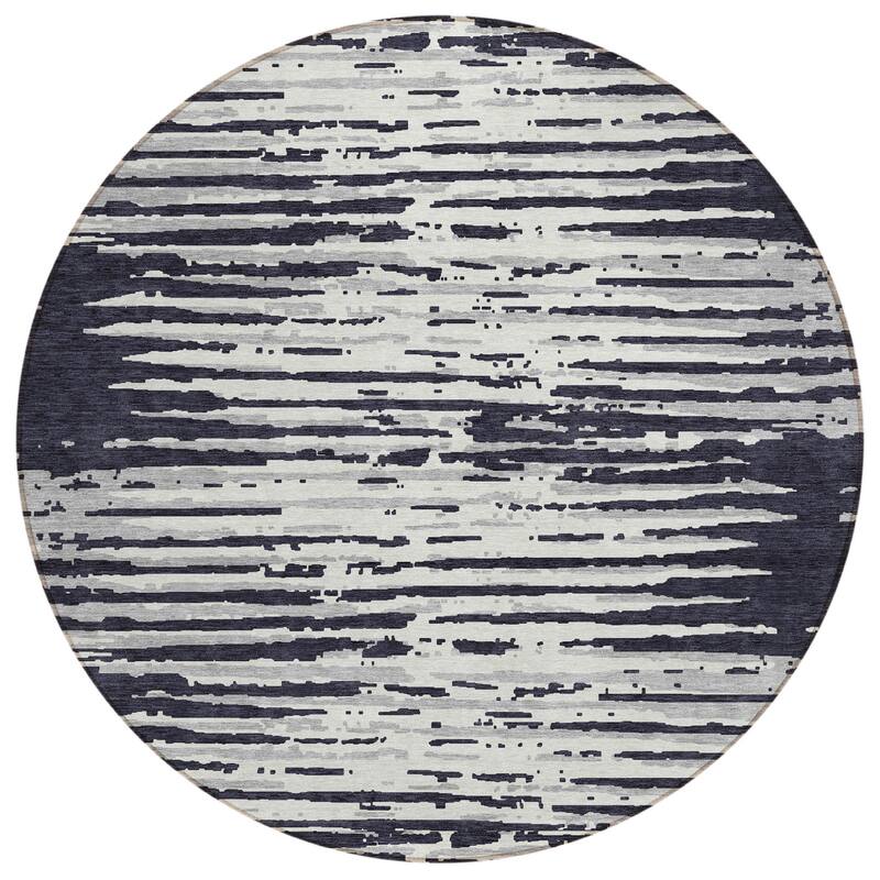 HomeRoots Striped Transitional Rectangle Outdoor Rug
