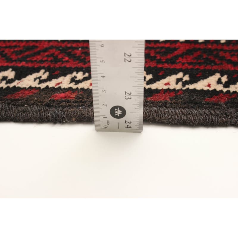 ECARPETGALLERY Hand-knotted Teimani Red Wool Rug - 3'4 x 6'3