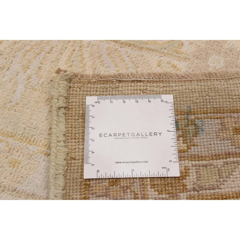 ECARPETGALLERY Hand-knotted Peshawar Oushak Khaki Wool Rug - 8'0 x 9'8