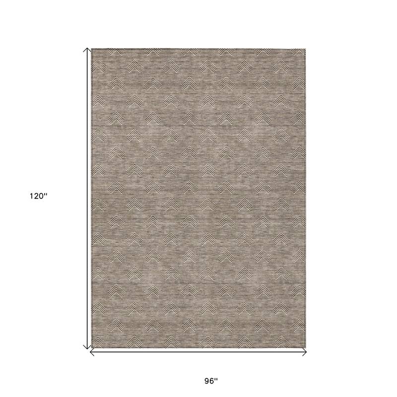 HomeRoots Geometric Transitional Rectangle Outdoor Rug
