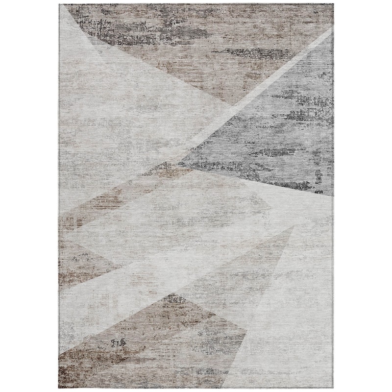 HomeRoots Abstract Transitional Rectangle Outdoor Rug