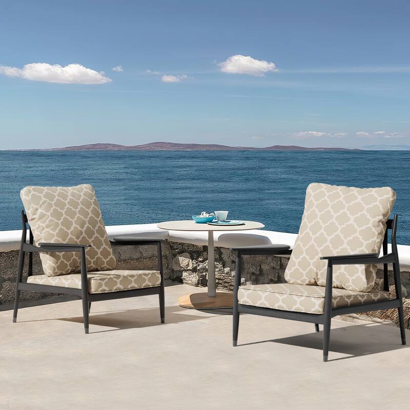 Pellebant 22 x 21 in Deep Seat Chair Outdoor Cushion Set