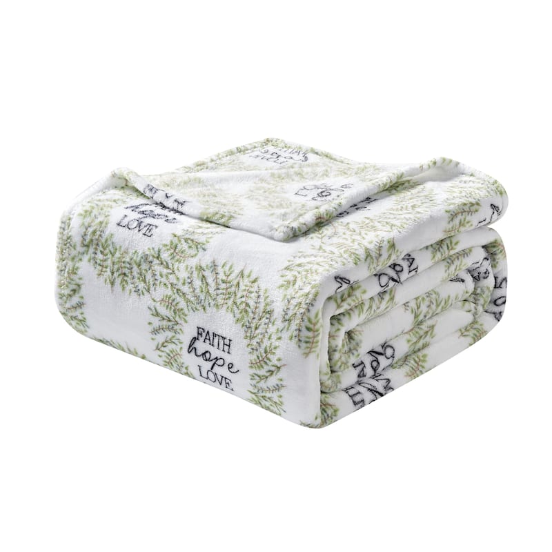 Faith Hope Love Size Microplush Blanket