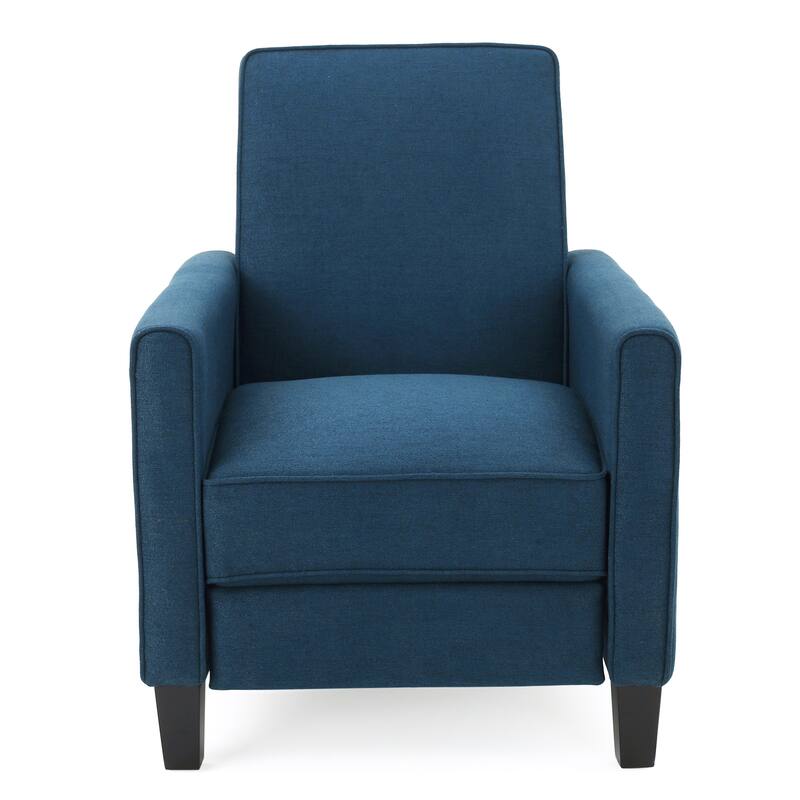 Roomfitters Fabric Push Back Chair for Elegant Home Decor, Navy Blue