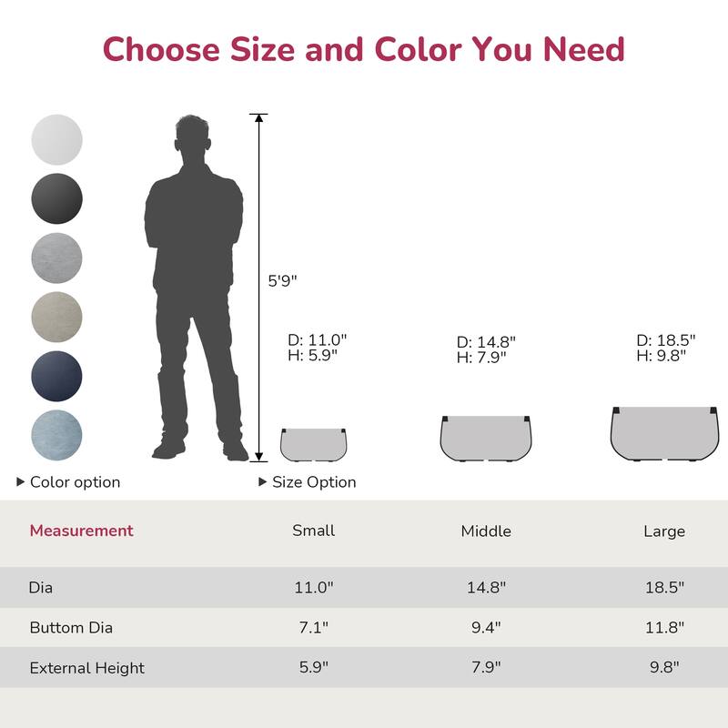 Small Concrete Round Planter / Pot Indoor & Outdoro Planter Bowl