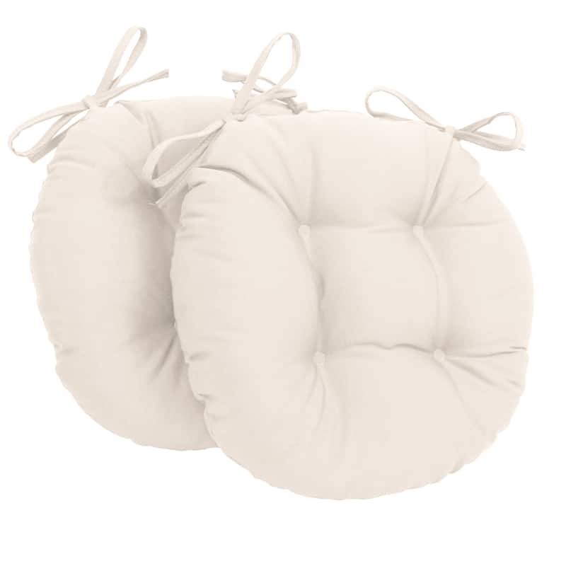 16-inch Round Indoor Twill Chair Cushions (Set of 2 or 4) - 16 x 16
