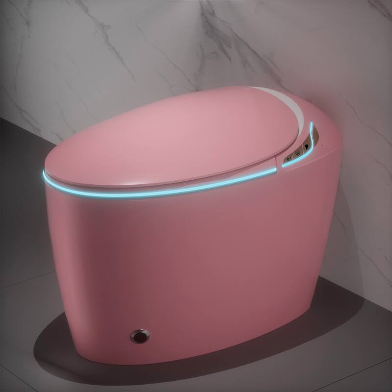 Pink Smart Toilet with Built-in Bidet - Pink