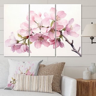 Designart "Apple Blossom Watercolor Elegance" Apple Blossom Wall Decor ...
