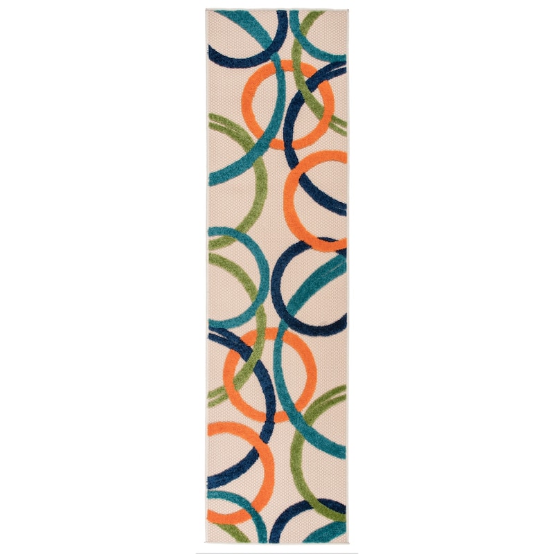 World Rug Gallery Contemporary Circular Indoor/Outdoor Area Rug
