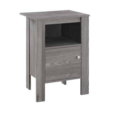 HomeRoots 24" Gray End Table With Shelf - 14