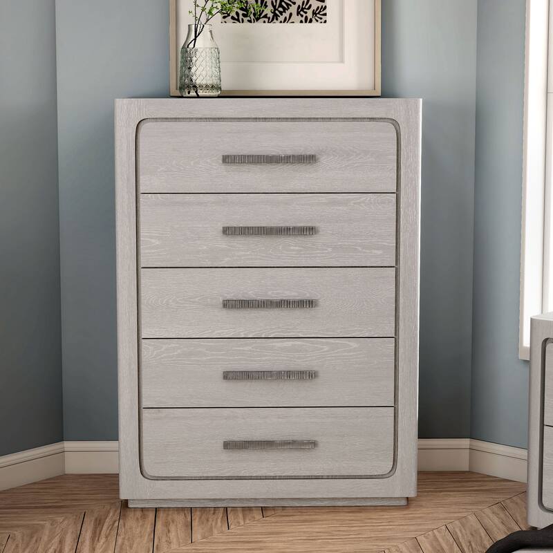Furniture of America Sorelle Modern Solid Wood 5-Drawer Storage Chest