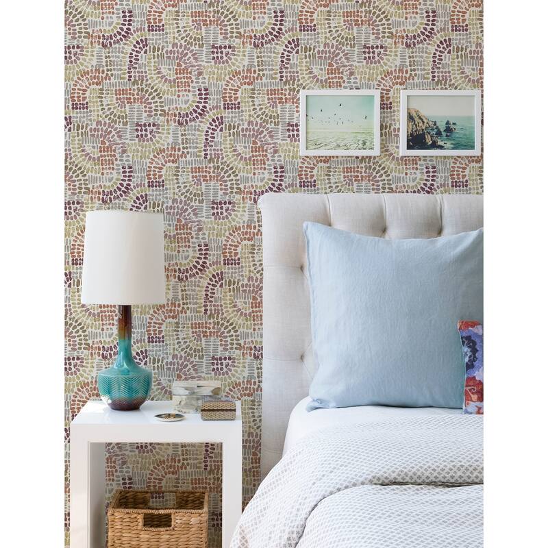 A-Street Prints Wanderer Multicolor Mosiac Wallpaper