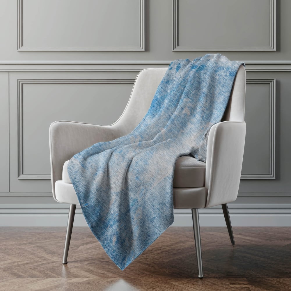 Premium Machine Washable Abstract Ombre Sherpa Throw Blanket