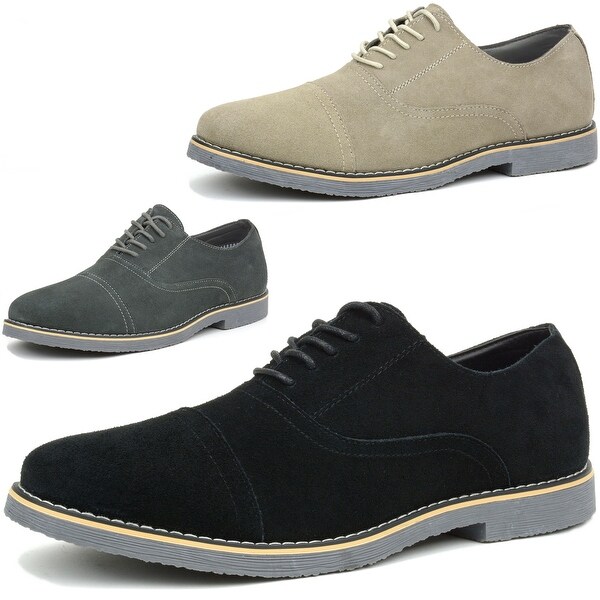 mens suede cap toe shoes