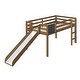 preview thumbnail 2 of 3, Twin Size Kids Loft Bed with Slide - Solid Wood Loft Bed with Ladder, Chalkboard & Space-Saving Design for Toddlers