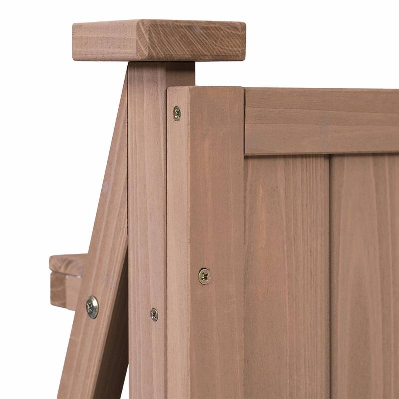 65-inch Garden Potting Bench - Fir Wood Workstation with Storage Shelf, Drawer