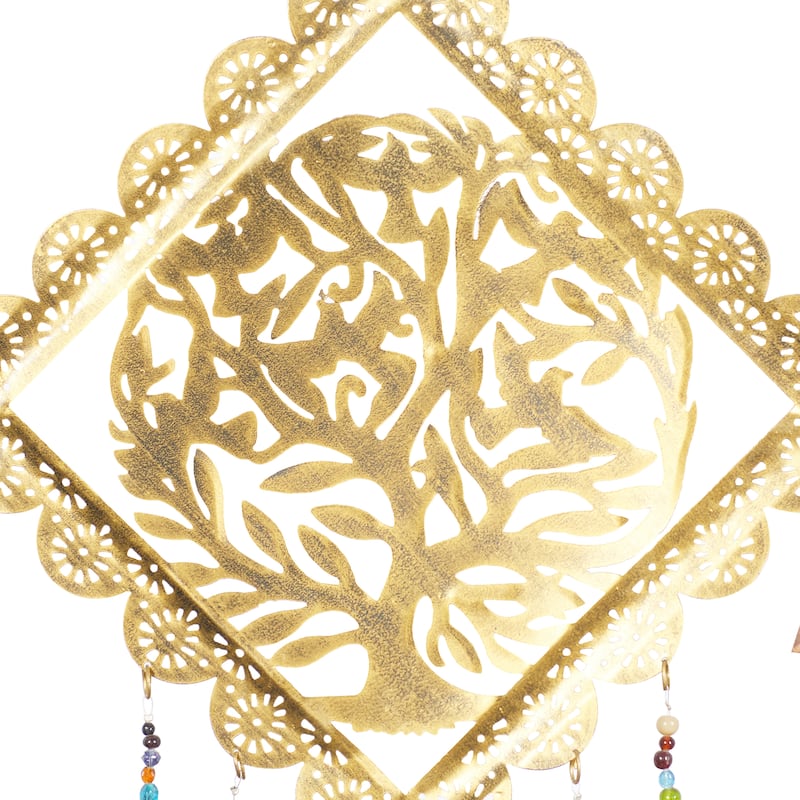 Metal Tree Windchime - Gold - Roche River Decor