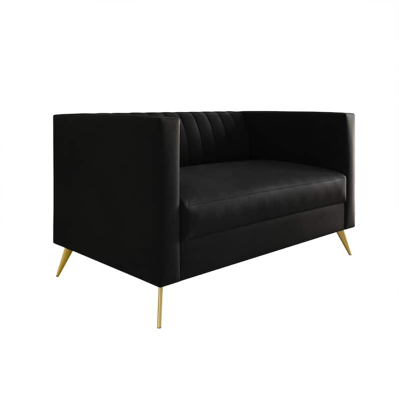 Clayfell Weiss Velvet Square Arm Chair/ Loveseat/ Sofa