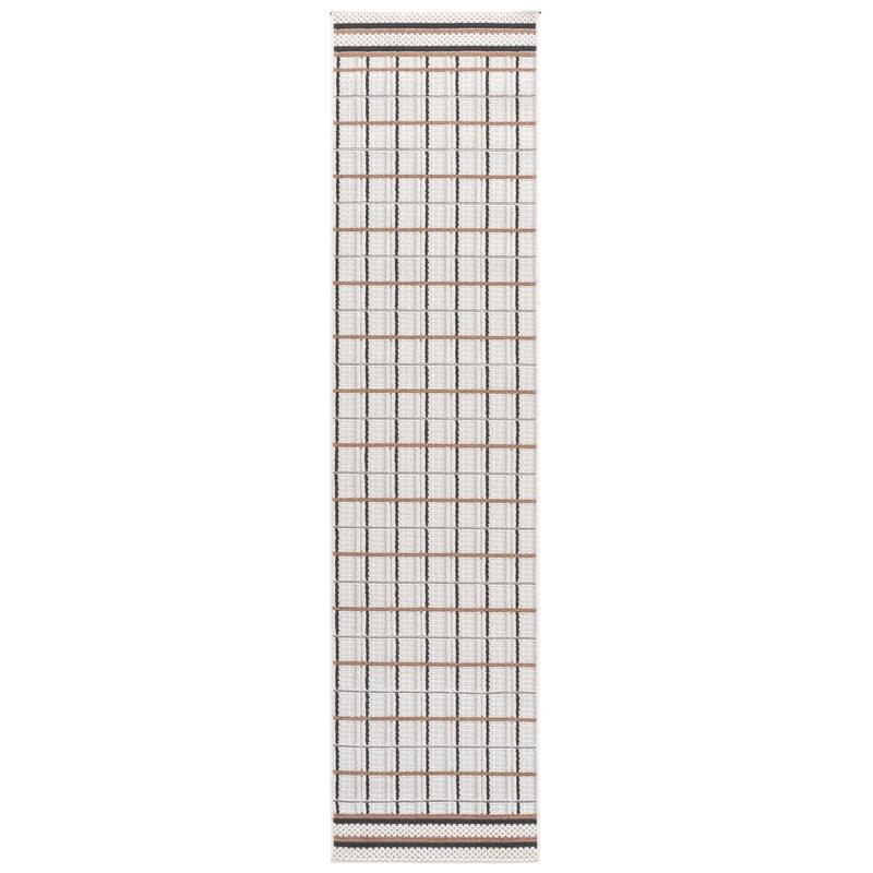 SAFAVIEH Veranda Tiziana Washable Indoor/Outdoor Rug - Weather Resistant & Easy Cleaning - 2'2" x 9' Runner - Ivory/Beige
