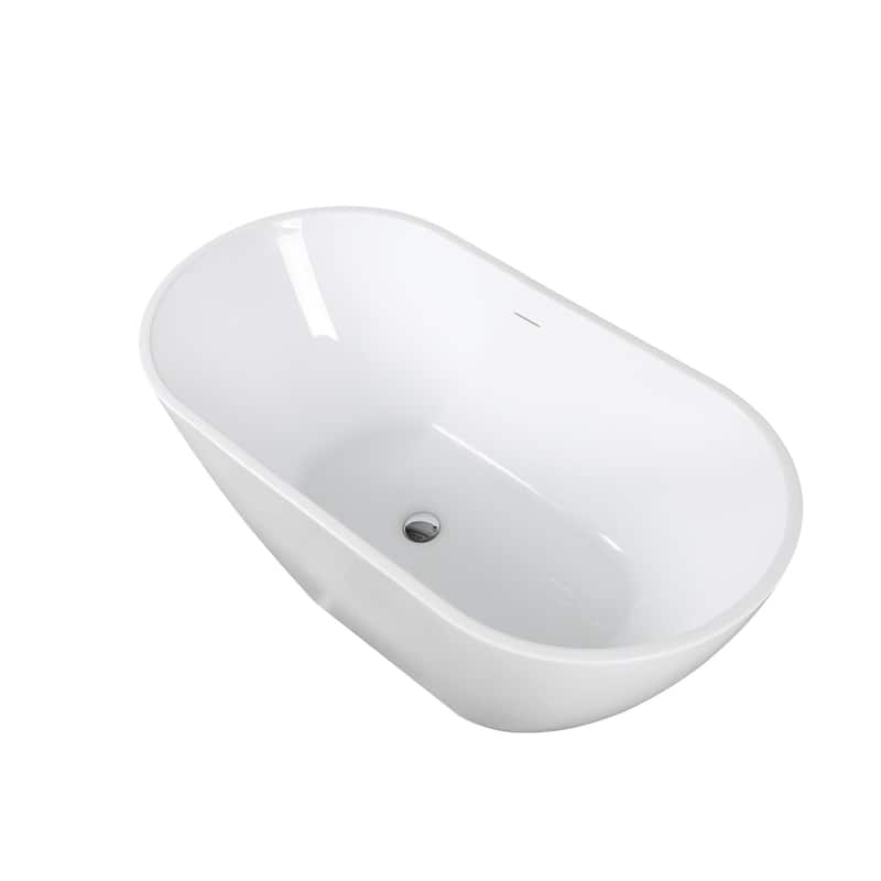 KBV 63'' x 29" Freestanding Soaking Acrylic Bathtub GTBT0015 - 63"