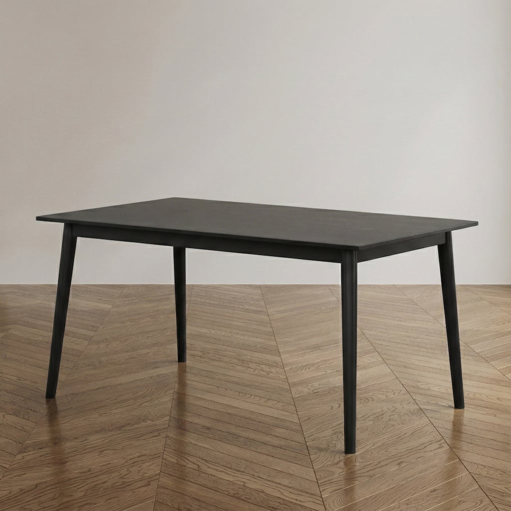 Furniture of America Olivea Mid-Century Modern 60-inch Black Wood Dining Table