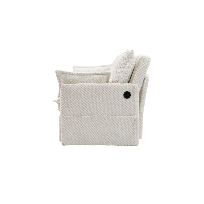Convertible Sofa Bed, Sleeper Loveseat Pull Out Couch Bed, 3 in 1 Corduroy Couch with Side Pockets, USB/C-TYPE Ports