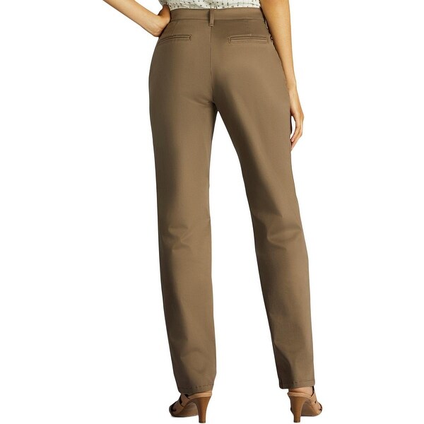 lee relaxed fit straight leg mid rise pants