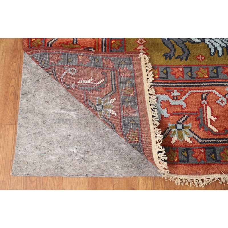 Animals Pictorial Ziegler Indian Area Rug Handmade Wool Carpet - 8'0" x 9'11"