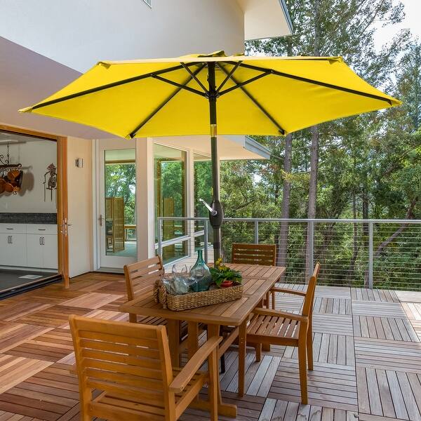 9 foot yellow patio umbrella FT Commercial Market With Crank, No Tilt – The Galaxy Home hero Ai Ogura Revitalize your patio with 0:Outdoor Furniture - Umbrella - Bamboo Pagoda Umbrella- Net - 8 ft french-ski