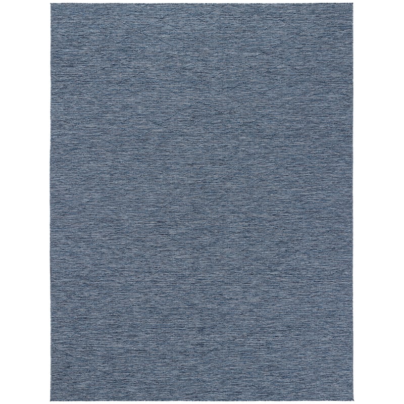 Nourison Practical Solutions Indoor/Outdoor Geometric Area Rug - Navy/Blue - 9'x12'