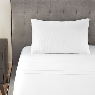 Bodipedic Classics Custom Comfort Memory Foam Cluster Bed Pillow - White