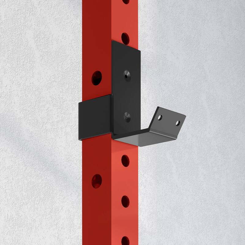 Heavy-Duty Wall-Mounted Squat Rack, 17 Height Levels & Pull-Up Bar - 48" L x 23.6" W x 89.8" H