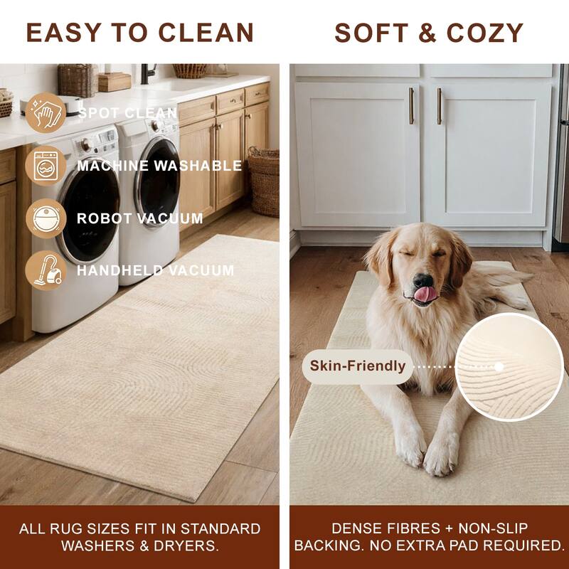 ECARPETGALLERY Elion Modern Machine Washable Area Rug