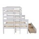preview thumbnail 8 of 20, Twin Over Full Bunk Bed with 2 Storage Drawer and Ladder, Can Be Separated into Two Bedframe for Kids Teens Adults Bedroom